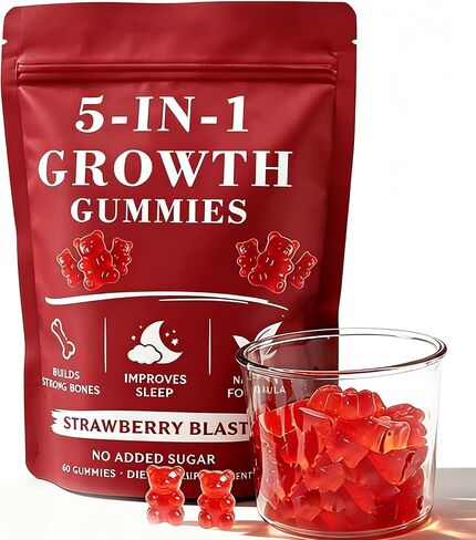 5-in-1 Growth Support with Amino Acids, Vitamin D3 & K2, 60 Count in Kuwait
