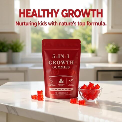 5-in-1 Growth Support with Amino Acids, Vitamin D3 & K2, 60 Count in Kuwait