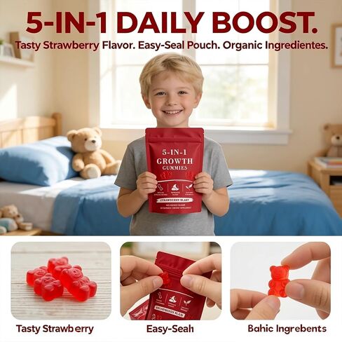 5-in-1 Growth Support with Amino Acids, Vitamin D3 & K2, 60 Count in Kuwait