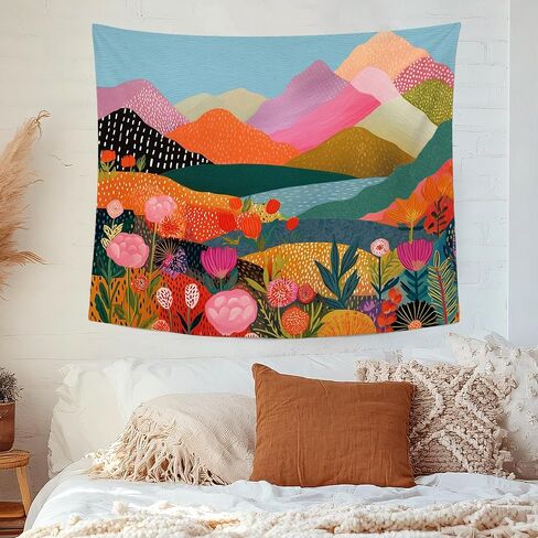 MNOSAIOO Inspirational Floral Spring Wall Tapestry Hanging for Classroom, Bloom Where You Are Planted Tapestry, Cute Nursery Colorful Tapestries Wall Decor for Bedroom Therapy Girly Room 60x50 inch in Saudi Arabia