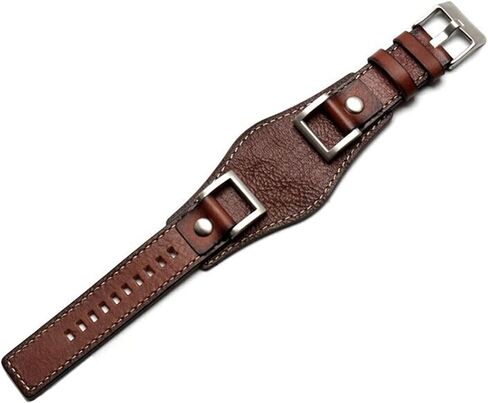 CZKE Genuine Leather for Fossil JR1157 Watch Band Accessories Vintage Style Strap with Stainless Steel Joint 24mm Watchbands (Color : Brown, Size : 24mm) in Saudi Arabia