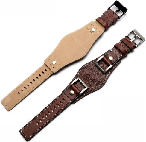 CZKE Genuine Leather for Fossil JR1157 Watch Band Accessories Vintage Style Strap with Stainless Steel Joint 24mm Watchbands (Color : Brown, Size : 24mm) in Saudi Arabia
