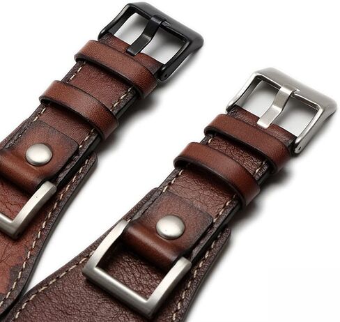 CZKE Genuine Leather for Fossil JR1157 Watch Band Accessories Vintage Style Strap with Stainless Steel Joint 24mm Watchbands (Color : Brown, Size : 24mm) in Saudi Arabia