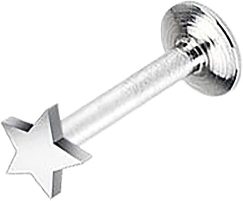 Internally Threaded 16g - 10mm Star Labret Monroe Surgical Steel in Saudi Arabia
