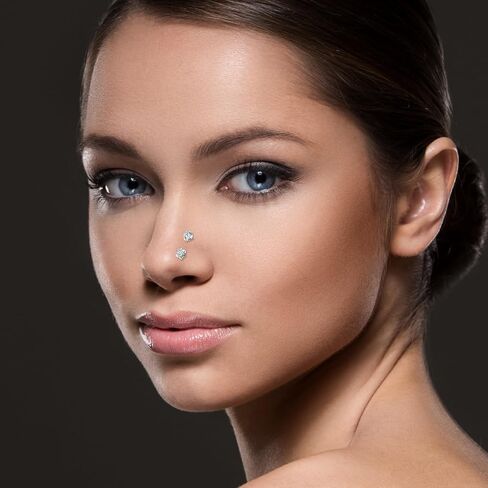 8pcs 316L Surgical Steel Nose Piercings Jewelry 20G Nose Rings Studs For Women, 3mm CZ & Opal Nose Ring Noses Studs 20 Gauge Noses Screw Stud in Saudi Arabia