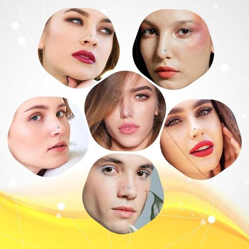 8pcs 316L Surgical Steel Nose Piercings Jewelry 20G Nose Rings Studs For Women, 3mm CZ & Opal Nose Ring Noses Studs 20 Gauge Noses Screw Stud in Saudi Arabia