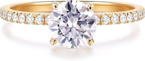 14K Gold Moissanite Engagement Ring 1ct D Color VVS Solitaire Moissanite Rings for Women in Saudi Arabia