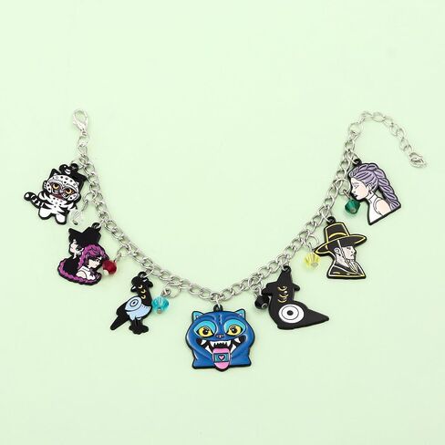 سوار ساحر من سلسلة SONGCHANGJEWELRY Witch Idol - يضم رفاق رومي وميرا وزوي والسحر - سوار خيالي مستوحى من K-POP مع سحر كريستال ملون للنساء والمعجبين in Kuwait