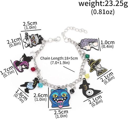 سوار ساحر من سلسلة SONGCHANGJEWELRY Witch Idol - يضم رفاق رومي وميرا وزوي والسحر - سوار خيالي مستوحى من K-POP مع سحر كريستال ملون للنساء والمعجبين in Kuwait