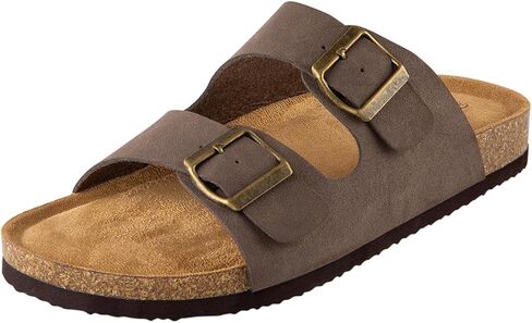 Hunter's Bay by Payless Mens Abe Double Band Footbed Slide Sandal in Kuwait
