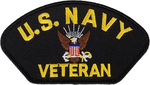 United States Navy Veteran Eagle Logo Black Patch in Saudi Arabia