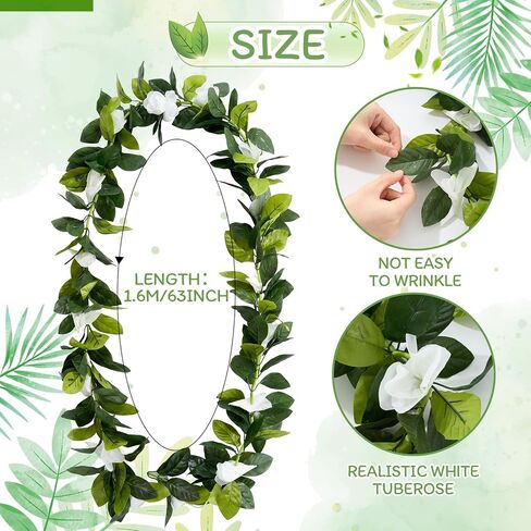 Yinder 2 Pcs Hawaiian Graduation Leis, 63" Maile and White Tuberose Necklace Lei, 32" Black Kukui Nut Leis 2026 Grad Gift for High School College Women Men Hawaiian Luau Aloha Summer Party Favors in Kuwait