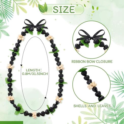Yinder 2 Pcs Hawaiian Graduation Leis, 63" Maile and White Tuberose Necklace Lei, 32" Black Kukui Nut Leis 2026 Grad Gift for High School College Women Men Hawaiian Luau Aloha Summer Party Favors in Kuwait