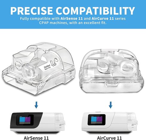 Replacement Water Chamber for ResMed AirSense 11 & Aircurve 11 Machine, Includes 10 Filter Packs, Easy to Install and Clean, Reliable CPAP S11 Supplies in Saudi Arabia