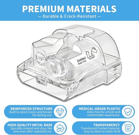 Replacement Water Chamber for ResMed AirSense 11 & Aircurve 11 Machine, Includes 10 Filter Packs, Easy to Install and Clean, Reliable CPAP S11 Supplies in Saudi Arabia