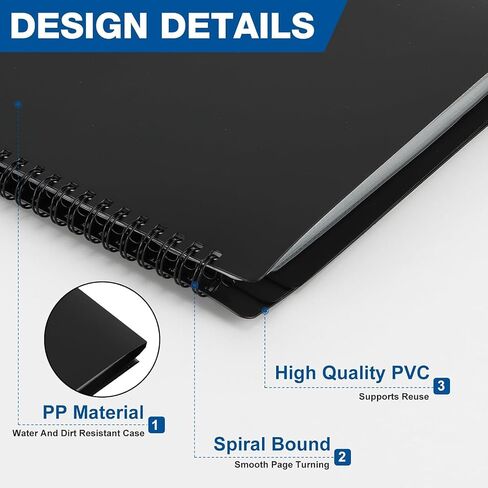 Sheet Music Folder 4 Pages Expand Piano Sheet Music Binder 30 Sleeves 60 Pages A4 Size Black Double Side Writable Choir Folder for Marching Band Piano Fits Letter Size (8.5x11in/216mmx279mm) in Saudi Arabia