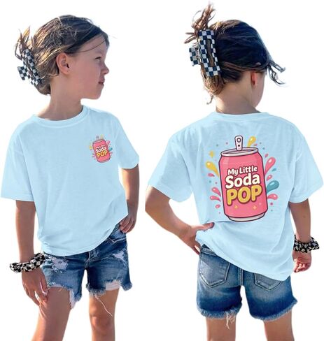 تي شيرت BeWithYou اللطيف My Little Soda Pop للفتيات والأطفال تي شيرت برسوم كارتونية كاواي تي شيرت Preppy مضحك للطعام تي شيرت علوي جمالي in Kuwait