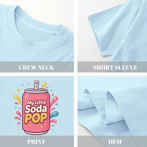 تي شيرت BeWithYou اللطيف My Little Soda Pop للفتيات والأطفال تي شيرت برسوم كارتونية كاواي تي شيرت Preppy مضحك للطعام تي شيرت علوي جمالي in Kuwait