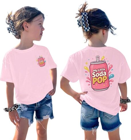 تي شيرت BeWithYou اللطيف My Little Soda Pop للفتيات والأطفال تي شيرت برسوم كارتونية كاواي تي شيرت Preppy مضحك للطعام تي شيرت علوي جمالي in Kuwait