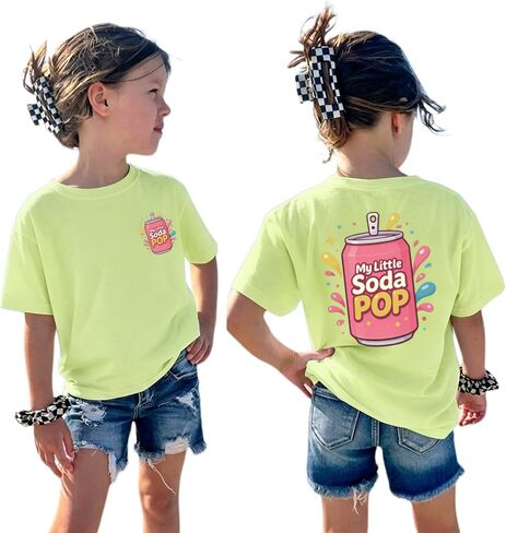 تي شيرت BeWithYou اللطيف My Little Soda Pop للفتيات والأطفال تي شيرت برسوم كارتونية كاواي تي شيرت Preppy مضحك للطعام تي شيرت علوي جمالي in Kuwait