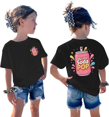 تي شيرت BeWithYou اللطيف My Little Soda Pop للفتيات والأطفال تي شيرت برسوم كارتونية كاواي تي شيرت Preppy مضحك للطعام تي شيرت علوي جمالي in Kuwait