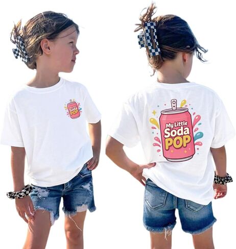 تي شيرت BeWithYou اللطيف My Little Soda Pop للفتيات والأطفال تي شيرت برسوم كارتونية كاواي تي شيرت Preppy مضحك للطعام تي شيرت علوي جمالي in Kuwait