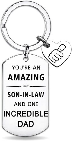 Best Son in Law Gifts from Mother in law, Future Son in Law Gifts for Fathers Day, Cool Son-in-Law Birthday Gifts, Funny Father‘s Day Gifts for Adults Men, Sentimental Christmas Keychain in Kuwait