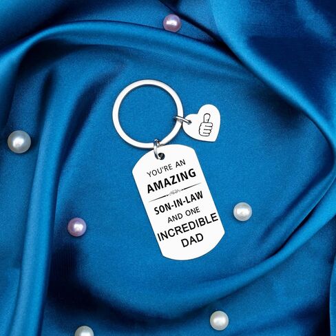 Best Son in Law Gifts from Mother in law, Future Son in Law Gifts for Fathers Day, Cool Son-in-Law Birthday Gifts, Funny Father‘s Day Gifts for Adults Men, Sentimental Christmas Keychain in Kuwait