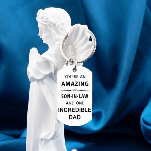 Best Son in Law Gifts from Mother in law, Future Son in Law Gifts for Fathers Day, Cool Son-in-Law Birthday Gifts, Funny Father‘s Day Gifts for Adults Men, Sentimental Christmas Keychain in Kuwait