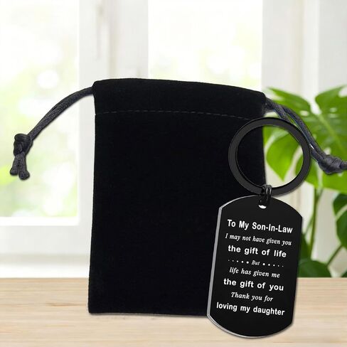 Father's Day Son In Law - Gifts for Son In Law Birthday Christmas Valentines Day Keychain in Saudi Arabia