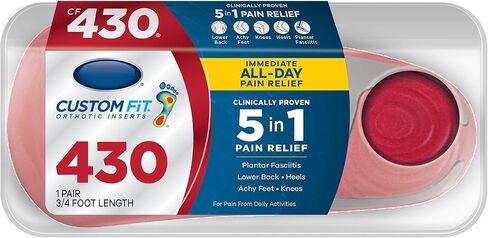 Custom Fit Orthotics 3/4 Length Inserts CF 430, Arch Support Insoles for Men Women, Get Clinically Proven All-Day Relief from Lower Back, Knee, Plantar Fasciitis & Heel Pain, Achy Feet. in Kuwait