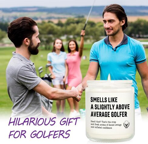 Petalsun Golf Gifts for Men Women, Funny Gifts for Golfer, Golf Themed Candle, Birthday Gift for Above Average Golfer Friend Boyfriend Husband Dad Mom - Lavender(7oz) in Saudi Arabia