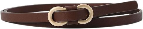 Women's Skinny Belt Buckle Belt Thin For Dress Fashion Metal Buckle Holeless Faux Leather Fall Slimming in Saudi Arabia