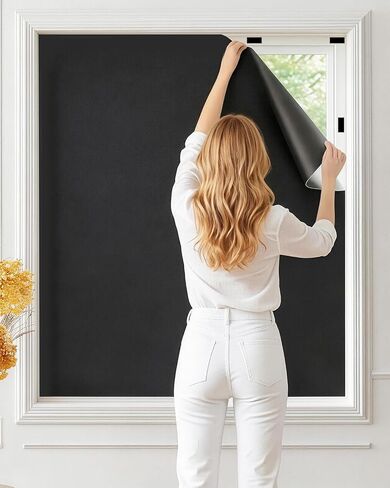 LazBlinds Portable Blackout Shades – DIY Cut-to-Fit for Travel, Dorm & RV, No-Drill Mounting on Any Surface, 100% Blackout Curtains with Storage Bag (57"x39") in Saudi Arabia