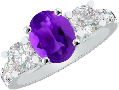 Houston Diamond District 1 to 6 Carat Oval Platinum LAB GROWN Gemstone and LAB GROWN Diamond Engagement Ring (AAAA Heirloom Quality) in Kuwait