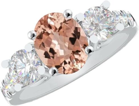 Houston Diamond District 1 to 6 Carat Oval Platinum LAB GROWN Gemstone and LAB GROWN Diamond Engagement Ring (AAAA Heirloom Quality) in Kuwait