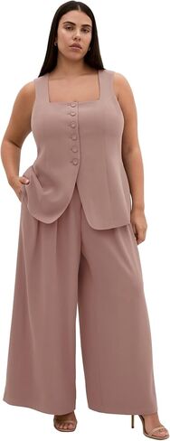 City Chic Plus Size Pants - Abbie Wide Leg in Kuwait