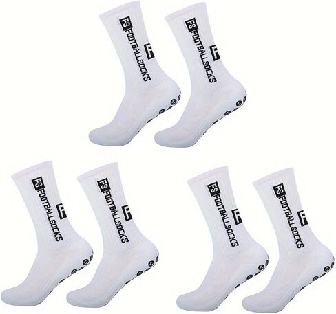 10 Pairs Soccer Socks with Grip Pads Non Slip Football Basketball Sports Socks for Men Women in Kuwait