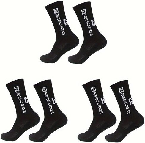 10 Pairs Soccer Socks with Grip Pads Non Slip Football Basketball Sports Socks for Men Women in Kuwait