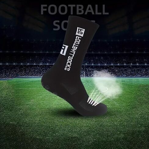 10 Pairs Soccer Socks with Grip Pads Non Slip Football Basketball Sports Socks for Men Women in Kuwait