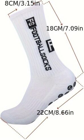 10 Pairs Soccer Socks with Grip Pads Non Slip Football Basketball Sports Socks for Men Women in Kuwait