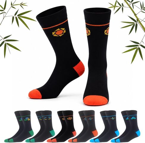MAKABO Mens Bamboo Viscose Dress Socks Father Day Gift Business Breathable Classic Trendy Thin Crew Sock Multiple Pair in Saudi Arabia