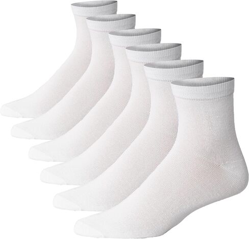 JAMES FIALLO Men's 6 Pack Lightweight & Versatile Quarter Socks, Ideal for Casual & Everyday Wear, M481-W-1013 in Saudi Arabia