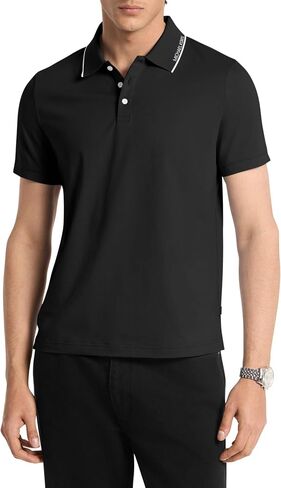 Michael Kors Men's Logo Rib Short Sleeve Polo in Kuwait