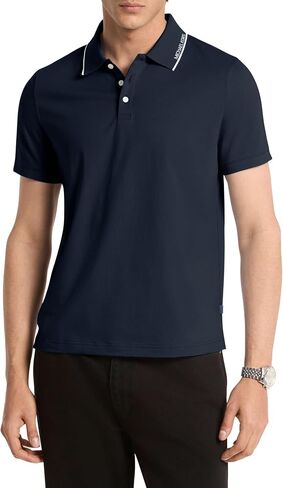 Michael Kors Men's Logo Rib Short Sleeve Polo in Kuwait