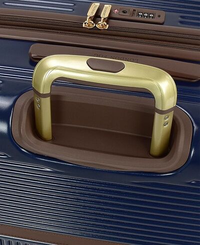 London Fog Brentwood IV 20" Expandable Spinner Carry-on Hardside, Midnight Blue in Kuwait