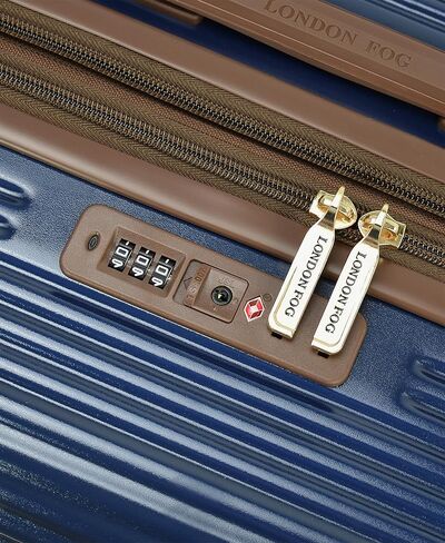 London Fog Brentwood IV 20" Expandable Spinner Carry-on Hardside, Midnight Blue in Kuwait