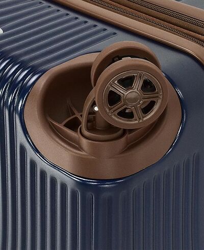 London Fog Brentwood IV 20" Expandable Spinner Carry-on Hardside, Midnight Blue in Kuwait