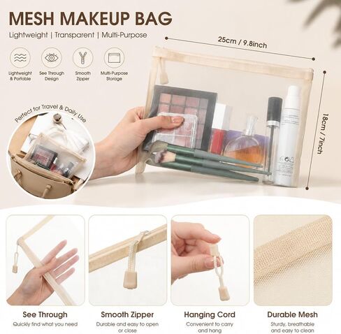 8 Pack Crochet Mesh Bags Bulk, Summer Beach Tote Bags Boho Knit Mesh Cosmetic Pouch Ribbon for Bachelorette Party in Kuwait
