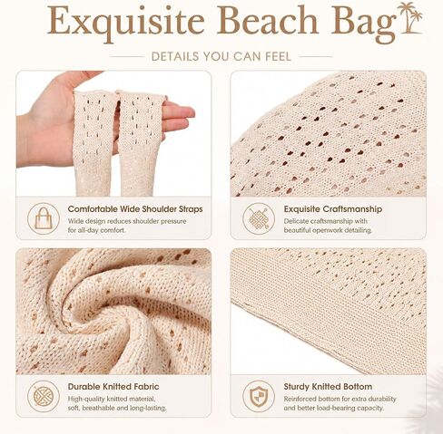 8 Pack Crochet Mesh Bags Bulk, Summer Beach Tote Bags Boho Knit Mesh Cosmetic Pouch Ribbon for Bachelorette Party in Kuwait
